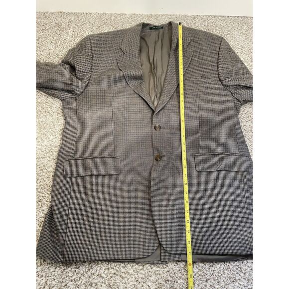 Ralph Lauren Blazer Jacket Mens Size 44R Houndstooth Sports Coat 2 Button - Picture 14 of 14